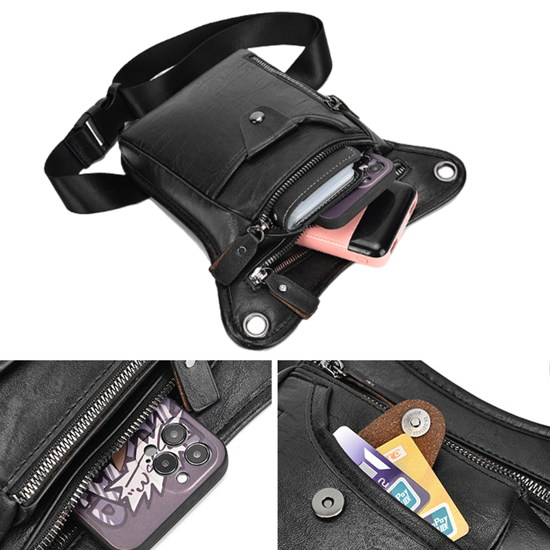Sac de taille Vintage en cuir  - Motorcycle Gear Backpack avis et prix